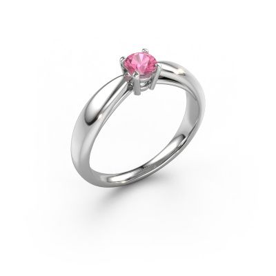 Engagement ring Nichole 950 platinum pink sapphire 4.2 mm