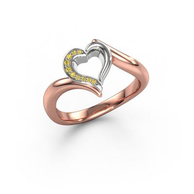Ring Katlyn 585 rose gold yellow sapphire 0.8 mm