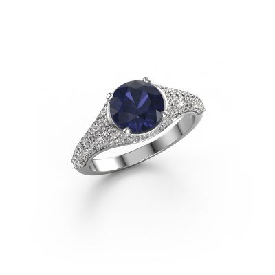 Engagement ring Lovella 585 white gold sapphire 7 mm