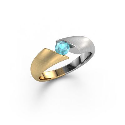 Ring Hojalien 1 585 gold blue topaz 4.2 mm