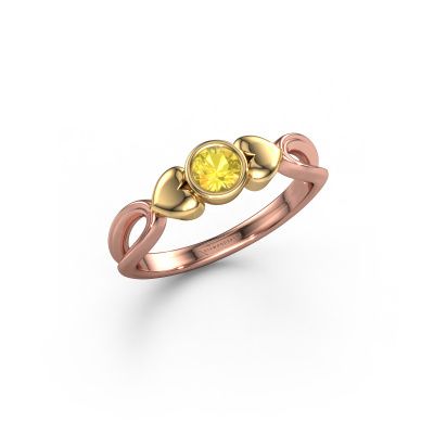 Ring Lorrine 585 Roségold Gelb Saphir 4 mm