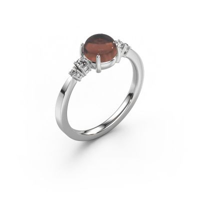 Ring Regine 950 platinum smokey quartz 5 mm
