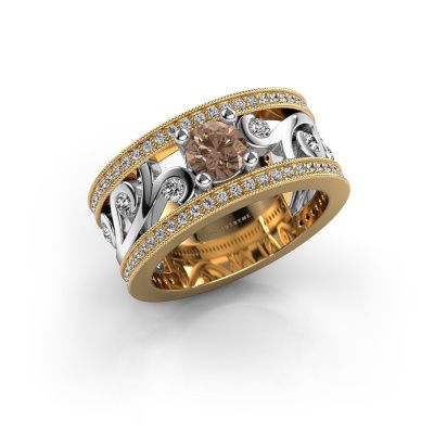 Ring Sanne 585 goud bruine diamant 1.13 crt