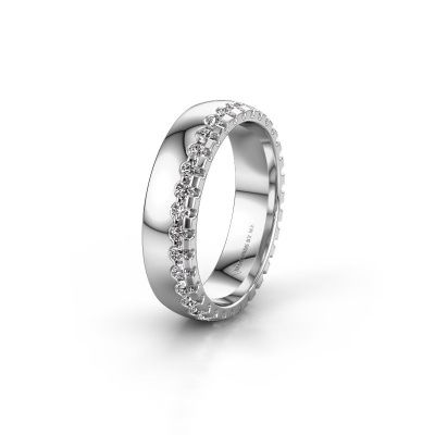 Wedding ring WH6122L25B 585 white gold diamond ±5x2 mm