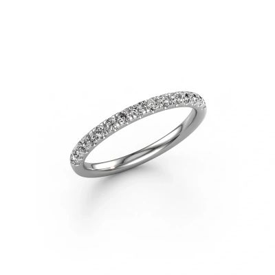 Stackable ring Jackie Half 950 platinum diamond 0.30 crt
