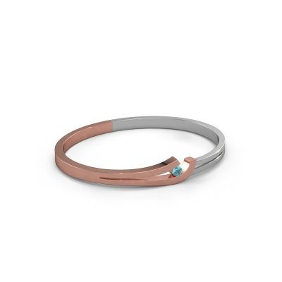 Armreif Yentl 585 Roségold Blau Topas 3.7 mm