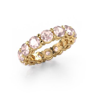 Stackable ring Michelle full 4.7 585 gold morganite champagne 4.7 mm