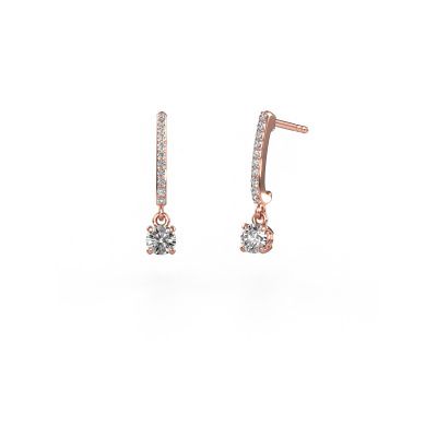 Drop earrings Tanja 1 585 rose gold diamond 0.634 crt