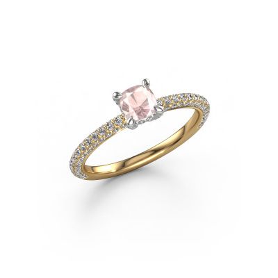 Engagement ring Saskia 2 CUS 585 gold morganite champagne 4.5 mm