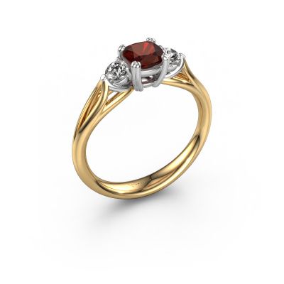 Engagement ring Amie cus 585 gold garnet 5 mm