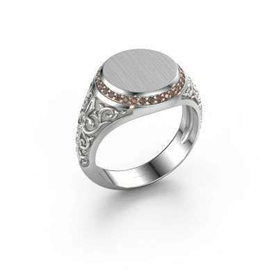 Siegelring Moor 1 585 Weißgold