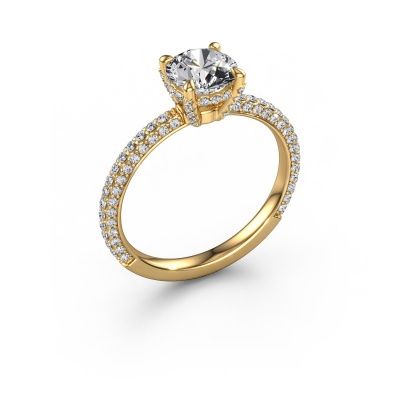 Engagement ring Saskia RND 2 585 gold lab grown diamond 1.612 crt