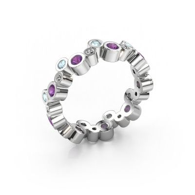 Ring Tessa 585 white gold amethyst 2.5 mm