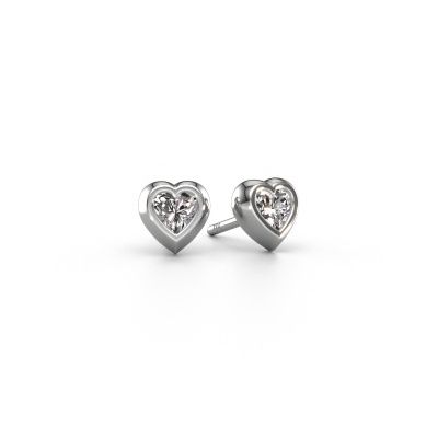 Clous d'oreilles Charlotte 950 platine diamant 0.50 crt