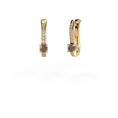 Earrings Valorie 585 gold brown diamond 0.68 crt
