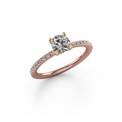 Verlobungsring Crystal RND 2 585 Roségold Diamant 0.78 crt