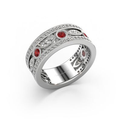 Ring Jessica 585 white gold ruby 2.5 mm