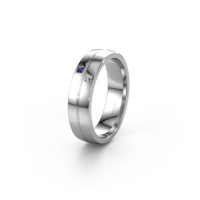 Wedding ring WH0231L25BP 585 white gold sapphire ±0.20x0.08 in