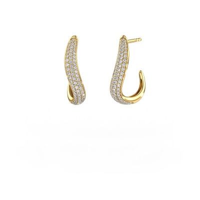 Boucles d'oreilles Dina 2 585 or jaune diamant 0.645 crt