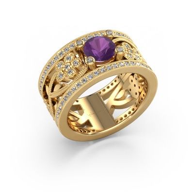 Ring Severine 585 Gold Amethyst 6 mm