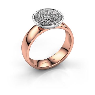Ring Tilda 585 rosé goud diamant 0.305 crt