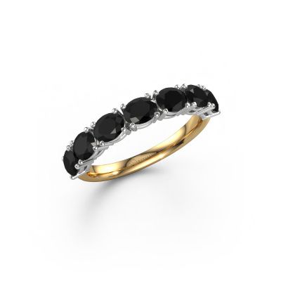 Ring Vivienne half OVL 585 gold black diamond 1.764 crt