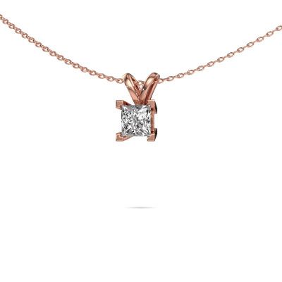 Pendant Ariane 585 rose gold zirconia 5 mm