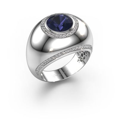 Ring Roxann 585 white gold sapphire 8 mm