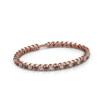 Tennis bracelet Bianca 3.5 mm 585 rose gold smokey quartz 3.5 mm