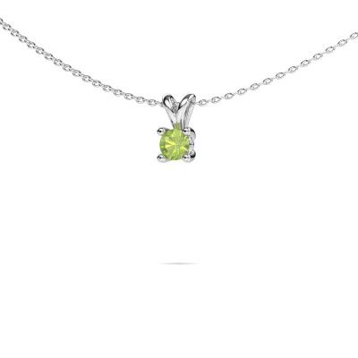 Pendant Sam round 950 platinum peridot 5 mm