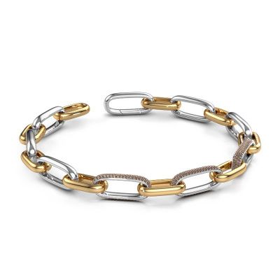 Link link bracelet Harmony 2 9.5 585 white gold brown diamond