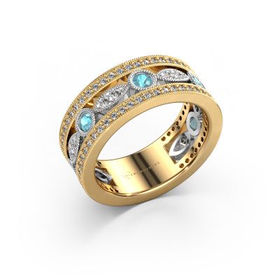 Ring Jessica 585 gold blue topaz 2.5 mm