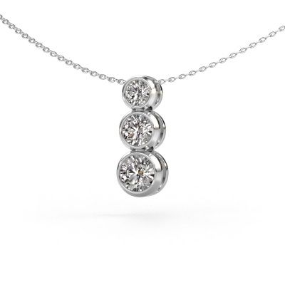 Pendant Linda 585 white gold diamond 1.45 crt
