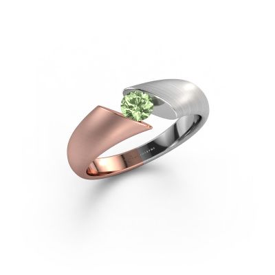 Ring Hojalien 1 585 rose gold green lab grown diamond 4.2 mm