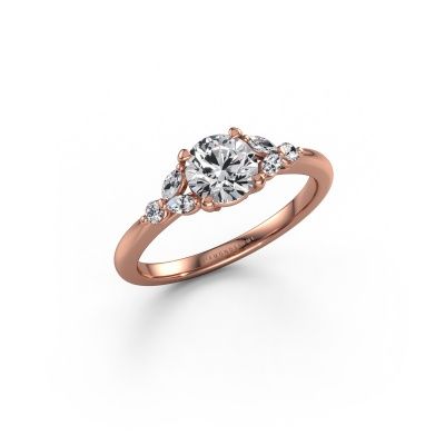 Engagement ring Megan RND 585 rose gold diamond 0.85 crt