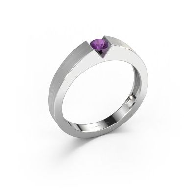 Verlobungsring Lizzy 1 950 Platin Amethyst 3.7 mm