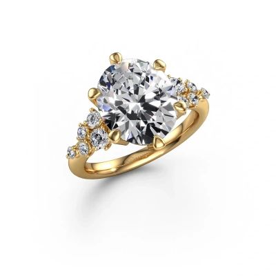 Engagement ring Royce OVL 585 gold lab grown diamond 5.05 crt