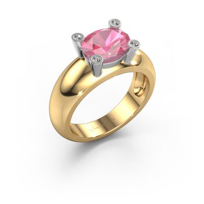 Ring Tamara OVL 585 Gold Pink Saphir 9x7 mm