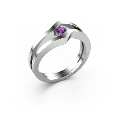Ring Elize 585 white gold amethyst 3.4 mm