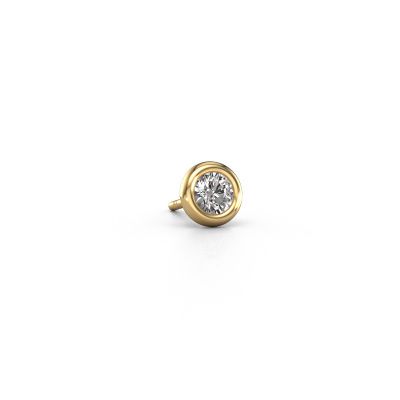 Men's earring Jace 585 gold zirconia 4 mm
