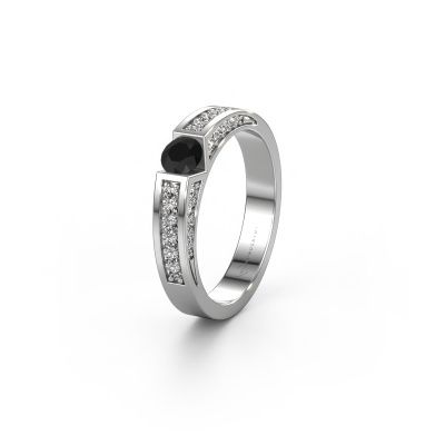 Wedding ring WH2098L 950 platinum black diamond ±0.16x0.12in