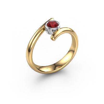 Ring Mary 585 gold ruby 4 mm