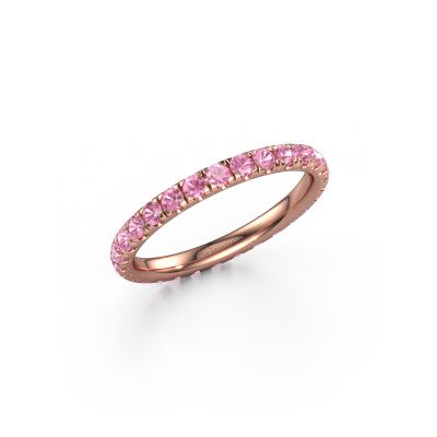 Stackable ring Jackie 2.0 585 rose gold pink sapphire 2 mm