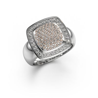 Ring Paige 950 platinum brown diamond 0.658 crt