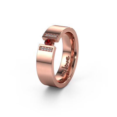 Ehering WH2096L16C 585 Roségold ±6x2.2 mm Granat