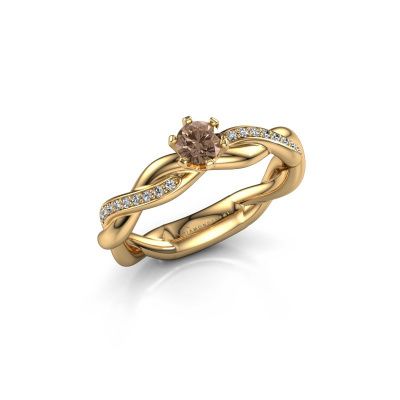 Verlovingsring Page 585 goud bruine diamant 0.25 crt
