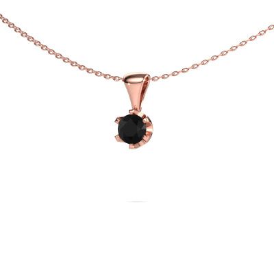 Necklace Fran 585 rose gold black diamond 0.60 crt