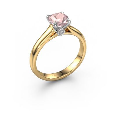 Engagement ring Valorie cus 1 585 gold morganite champagne 6 mm