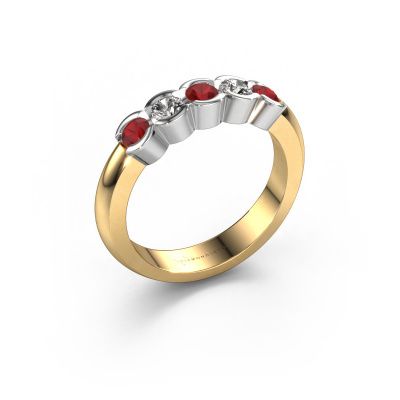 Ring Lotte 5 585 gold ruby 3 mm