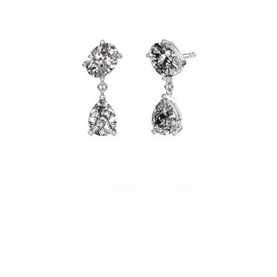 Earrings Toi et Moi OVL-PER 585 white gold lab-grown diamond 4.20 crt